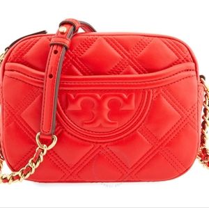 Tory Burch NWT Fleming Quilted Leather Crossbody